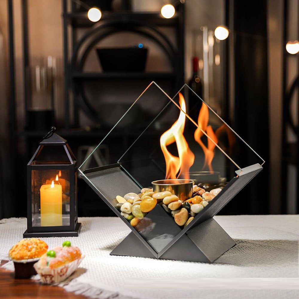 Desktop alcohol fireplace real fire fireplace portable viewing and heating fireplace diamond shaped alcohol fireplace