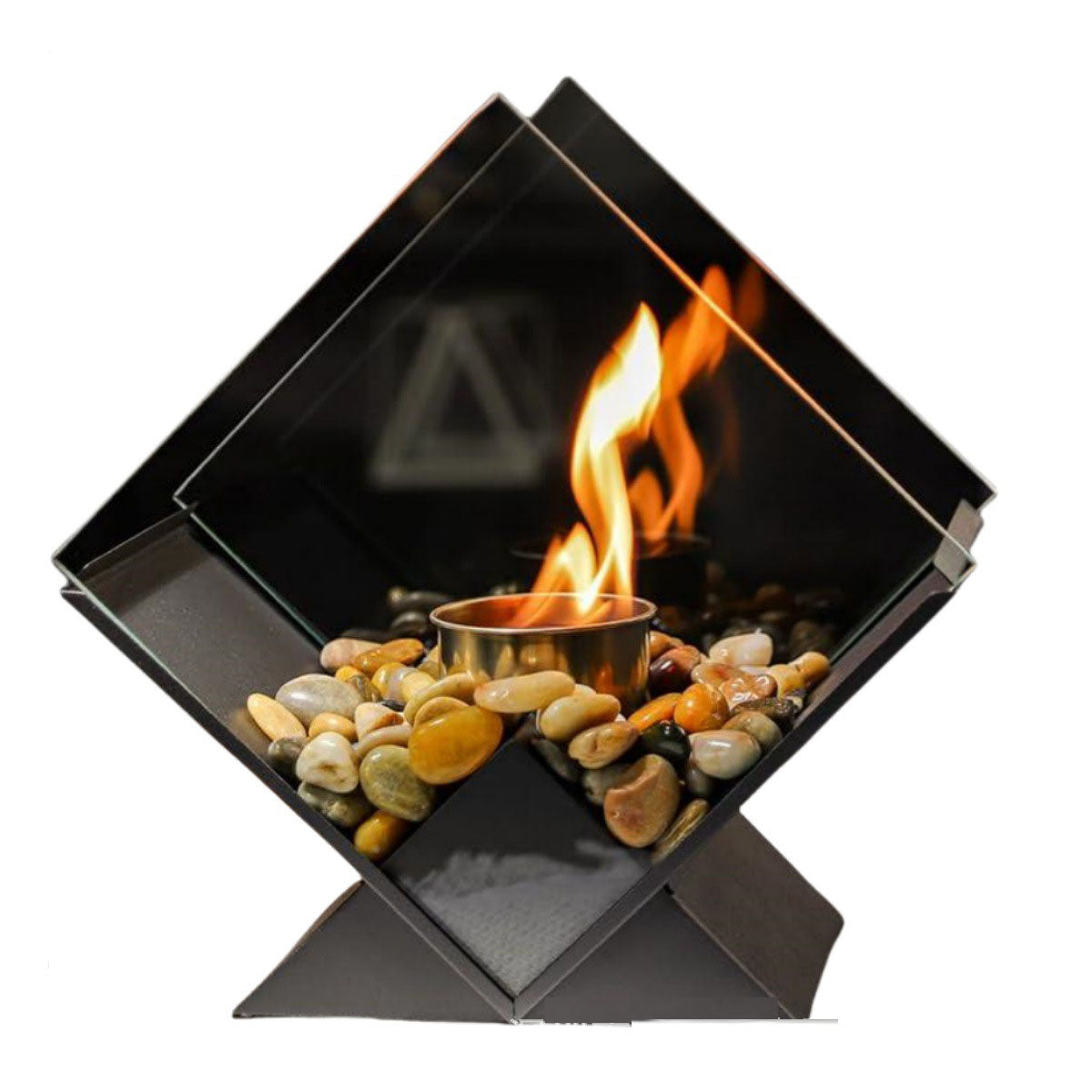 Desktop alcohol fireplace real fire fireplace portable viewing and heating fireplace diamond shaped alcohol fireplace