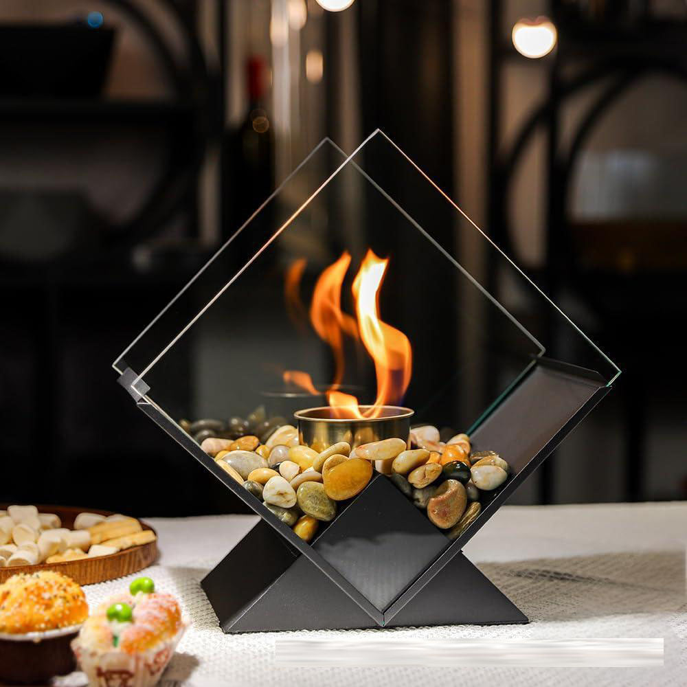 Desktop alcohol fireplace real fire fireplace portable viewing and heating fireplace diamond shaped alcohol fireplace