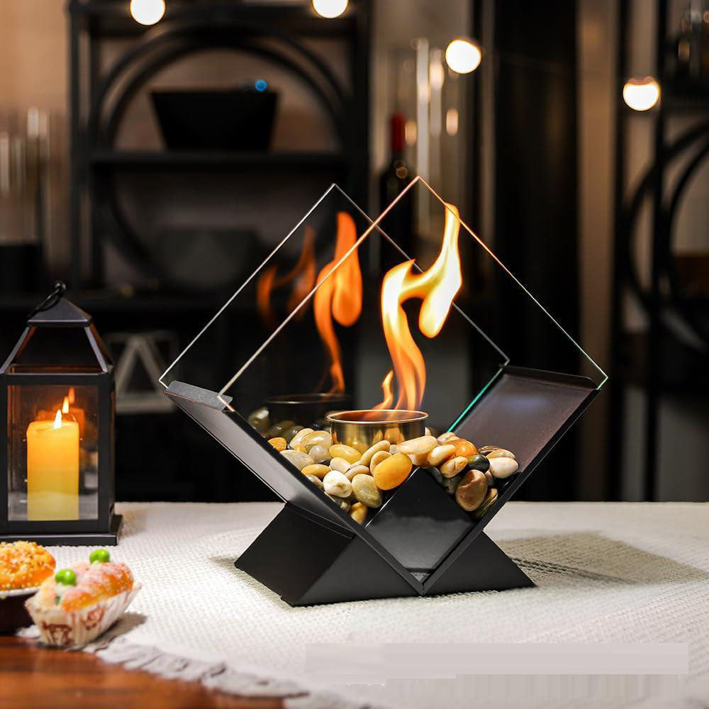 Desktop alcohol fireplace real fire fireplace portable viewing and heating fireplace diamond shaped alcohol fireplace