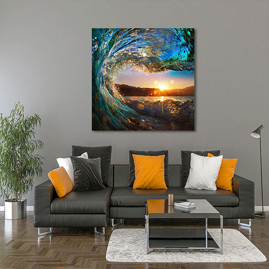 Flamboyant Ocean Wave Acrylic Panel Wall Art